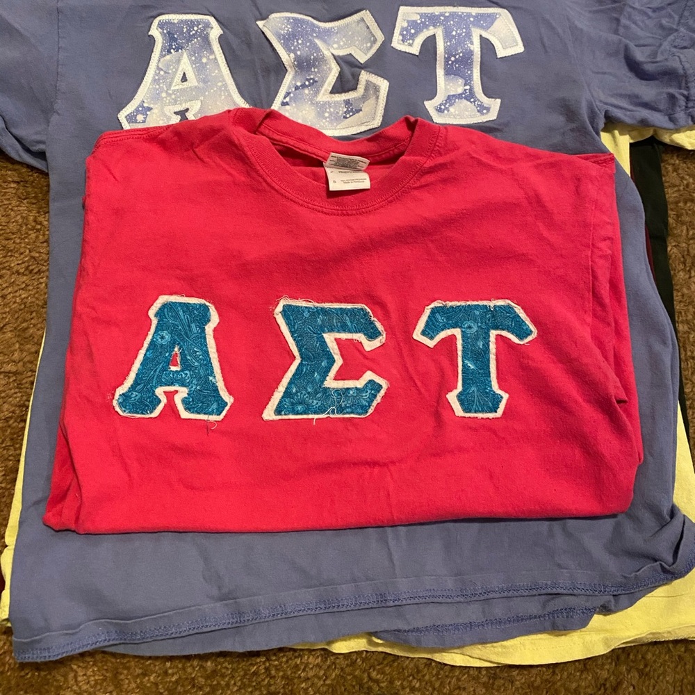 alpha sigma tau sorority letters shirt